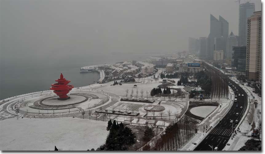 schnee in Qingdao